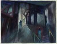 Metrostation mit drei Figuren