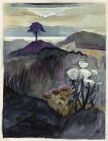 Landschaft mit Blumen