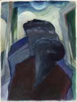 Vor der Anzeige-Tafel