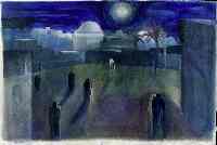 Nächtlicher Platz in Sousse, Tunesien