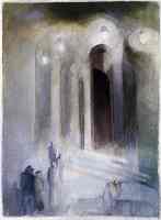 Bahnhofeingang mit Taxi