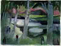 Flusslandschaft mit Figuren, Normandie
