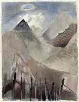 Berge mit Holzzaun, Cararini, Sizilien